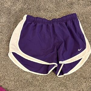 Nike Women's Athletic Shorts in Purple and White